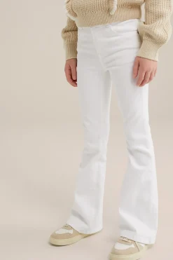 Meisjes wide leg jeans met stretch