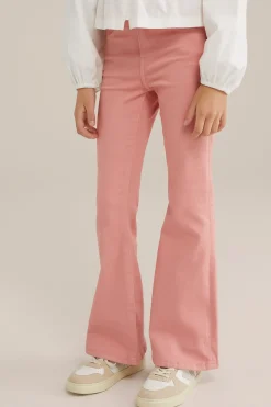 Meisjes wide leg jeans met stretch