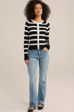 Mid rise bootcut jeans met superstretch