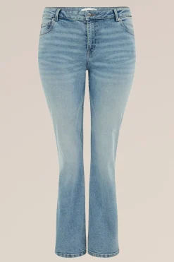 Mid rise bootcut jeans met superstretch - Curve