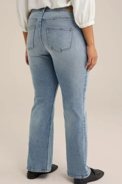 Mid rise bootcut jeans met superstretch - Curve