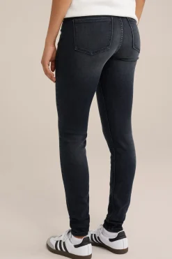 Mid rise superskinny jeans met superstretch