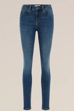 Mid rise superskinny jeans met superstretch