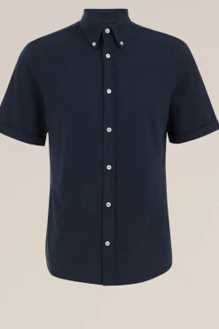 overhemd van piqu&eacute;jersey met stretch