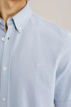 overhemd van piqu&eacute;jersey met stretch