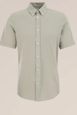 overhemd van piqu&eacute;jersey met stretch