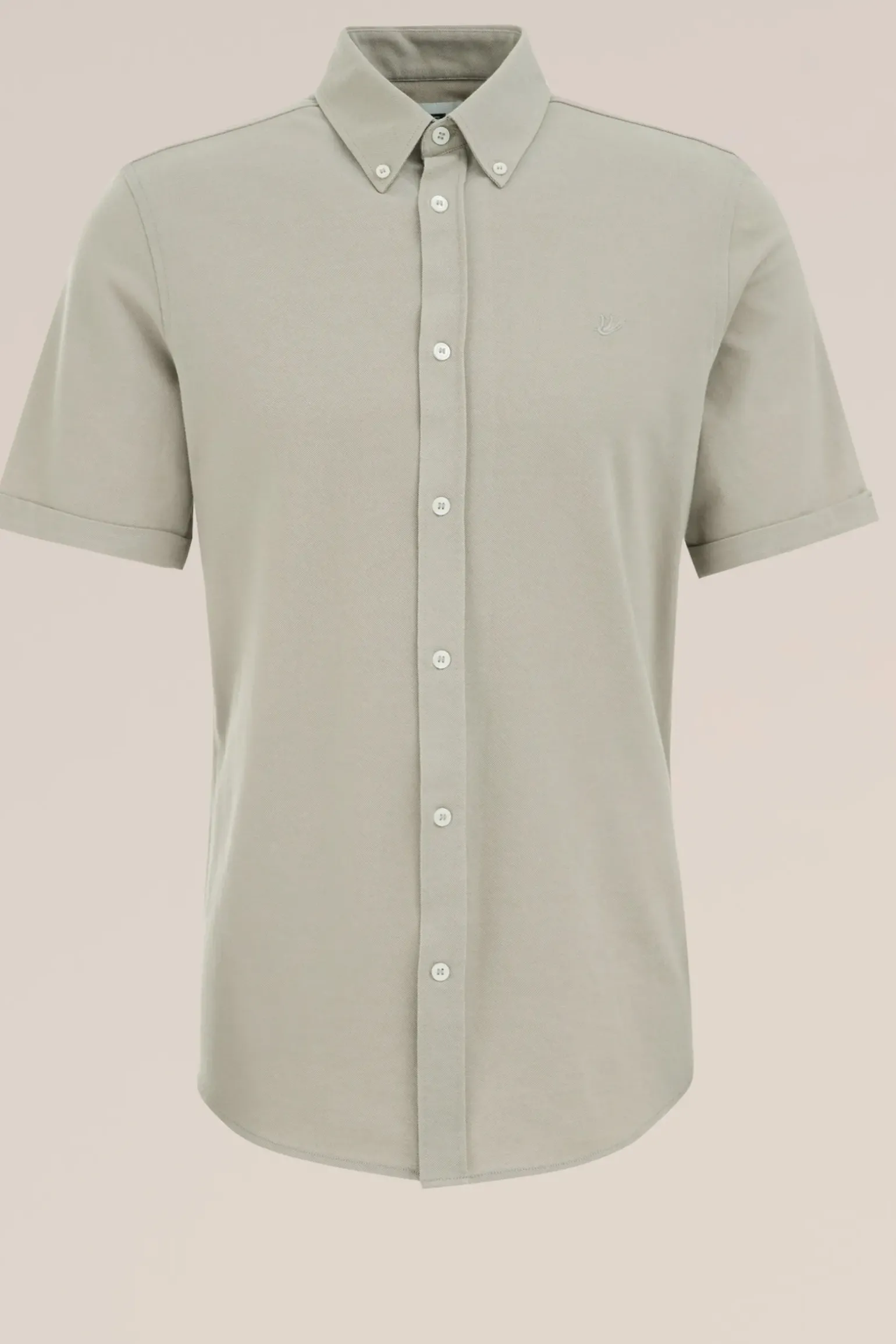 overhemd van piquéjersey met stretch