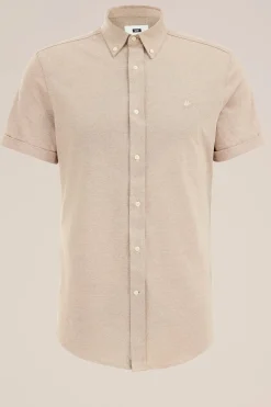 overhemd van piqu&eacute;jersey met stretch