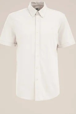 overhemd van piqu&eacute;jersey met stretch
