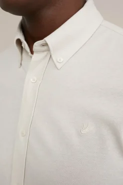 overhemd van piqu&eacute;jersey met stretch
