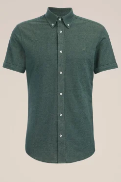 overhemd van piqu&eacute;jersey met stretch