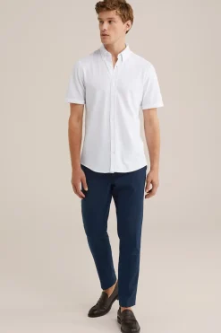 overhemd van piqu&eacute;jersey met stretch