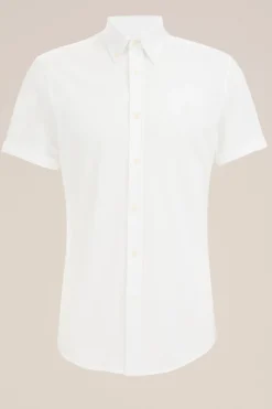 overhemd van piqu&eacute;jersey met stretch