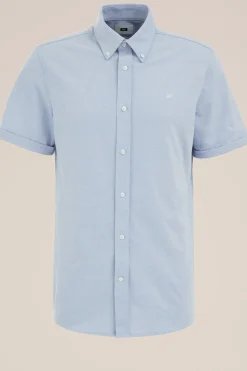 overhemd van piqu&eacute;jersey met stretch