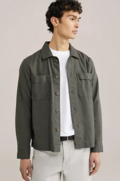 overshirt van linnenmix