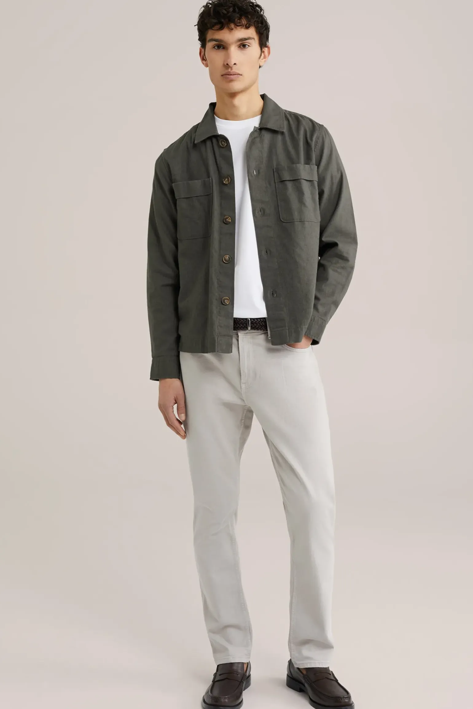 overshirt van linnenmix