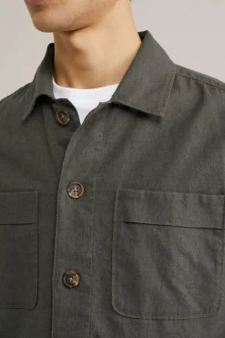 overshirt van linnenmix