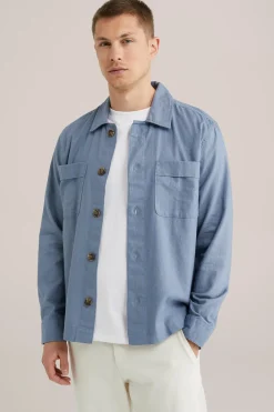 overshirt van linnenmix