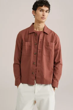 overshirt van linnenmix