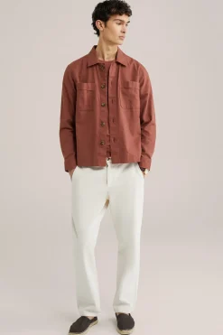 overshirt van linnenmix