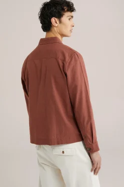 overshirt van linnenmix