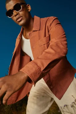 overshirt van linnenmix