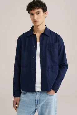 overshirt van linnenmix