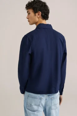 overshirt van linnenmix