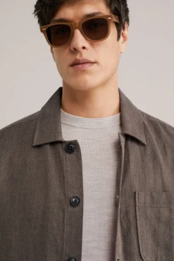 overshirt van linnenmix