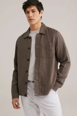 overshirt van linnenmix