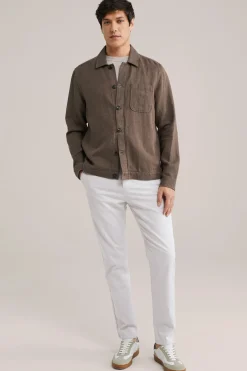 overshirt van linnenmix