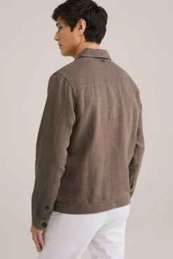 overshirt van linnenmix