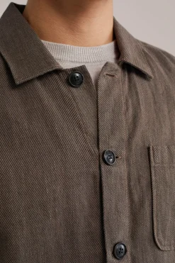 overshirt van linnenmix