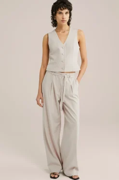 Pantalon met krijtstreep