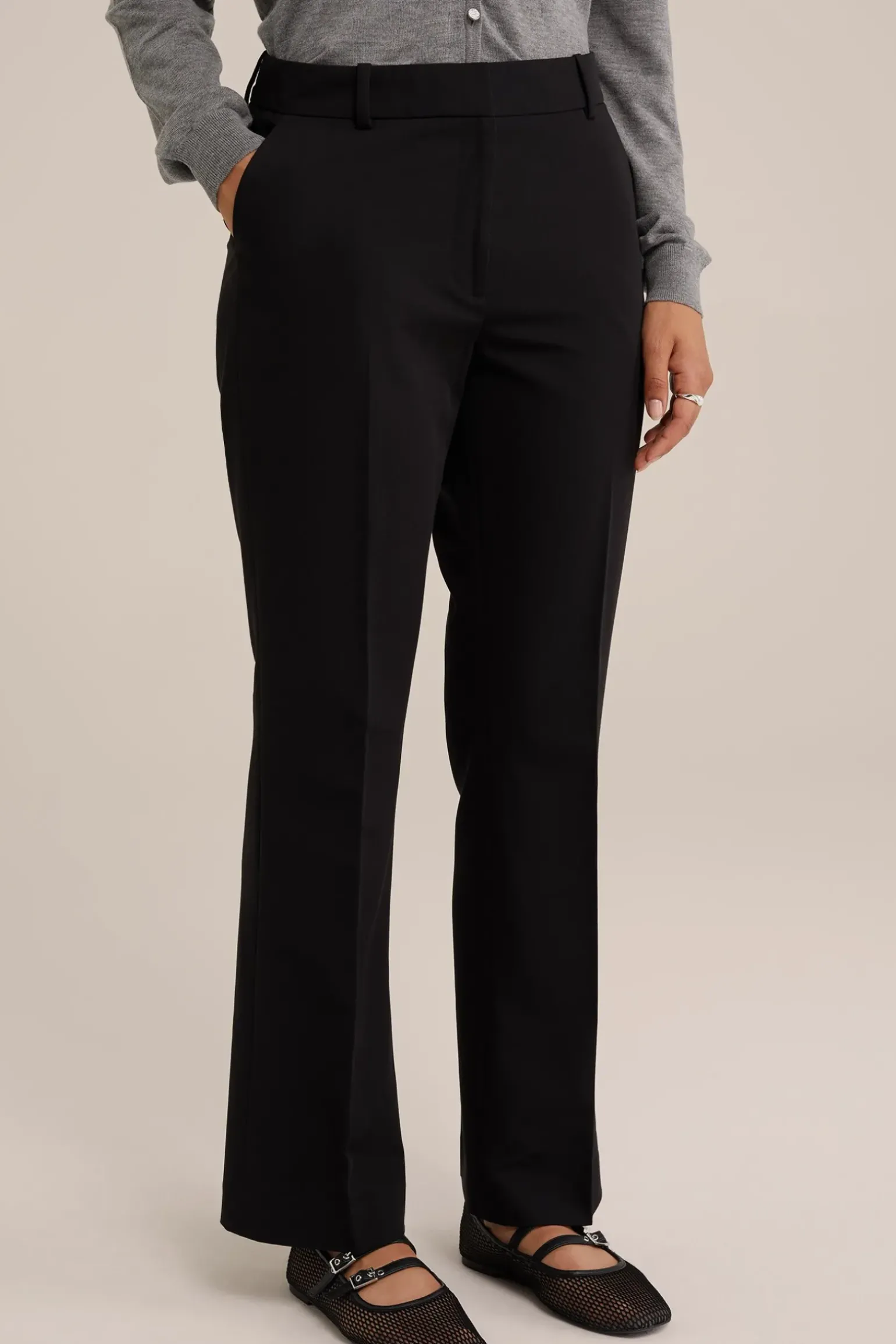 petite flared pantalon