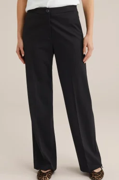 petite wide leg pantalon met stretch