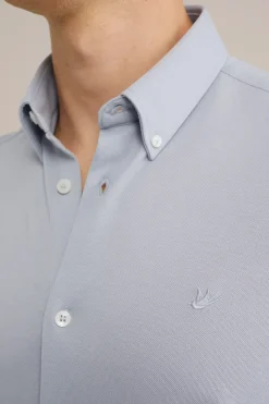 piqu&eacute;jersey overhemd met stretch