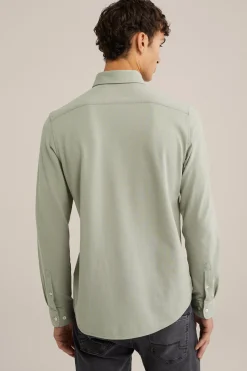 piquéjersey overhemd met stretch