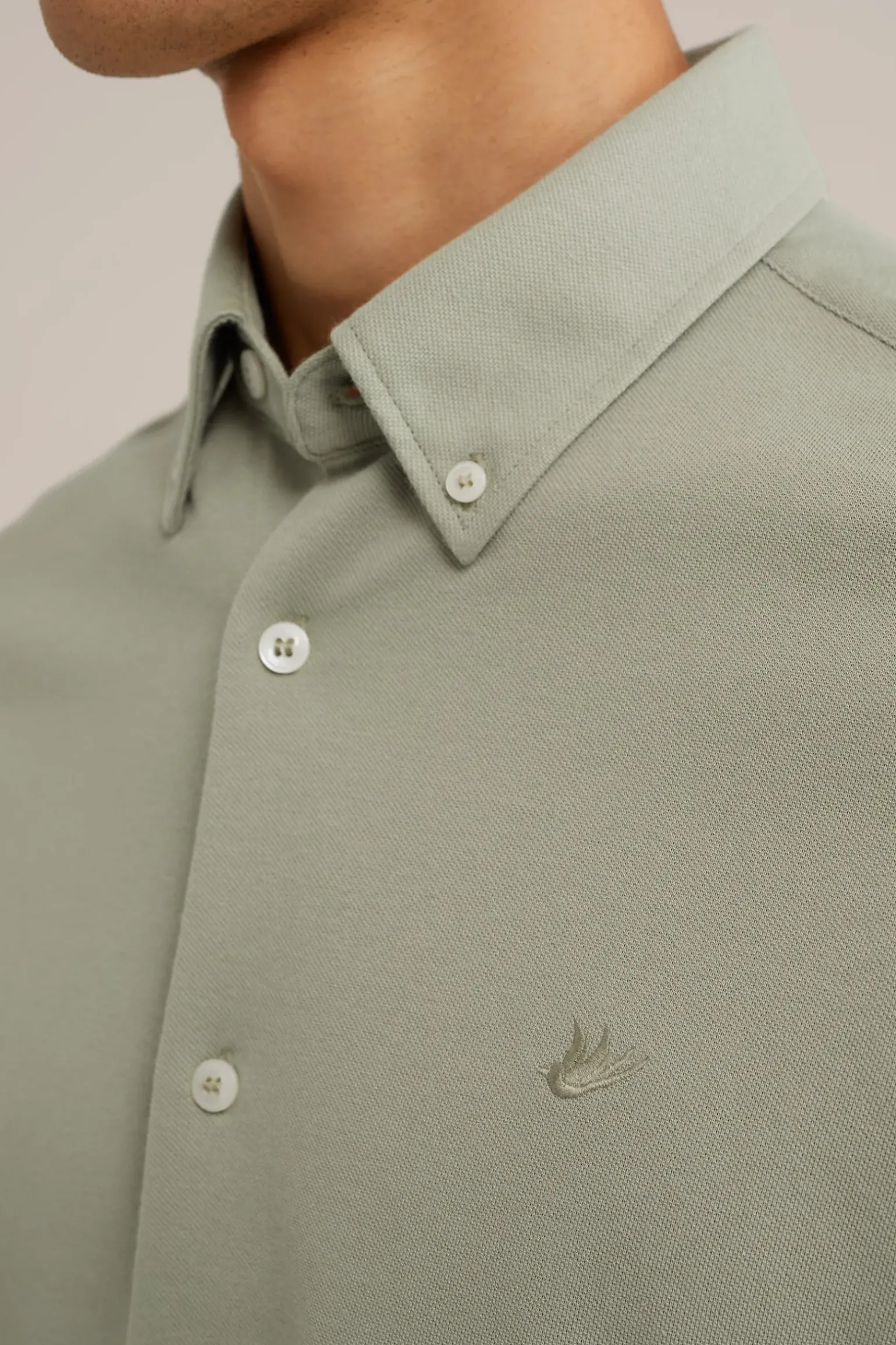 piquéjersey overhemd met stretch
