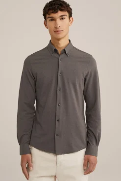 piquéjersey overhemd met stretch