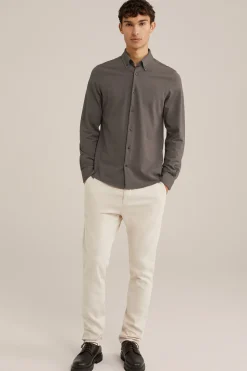 piqu&eacute;jersey overhemd met stretch