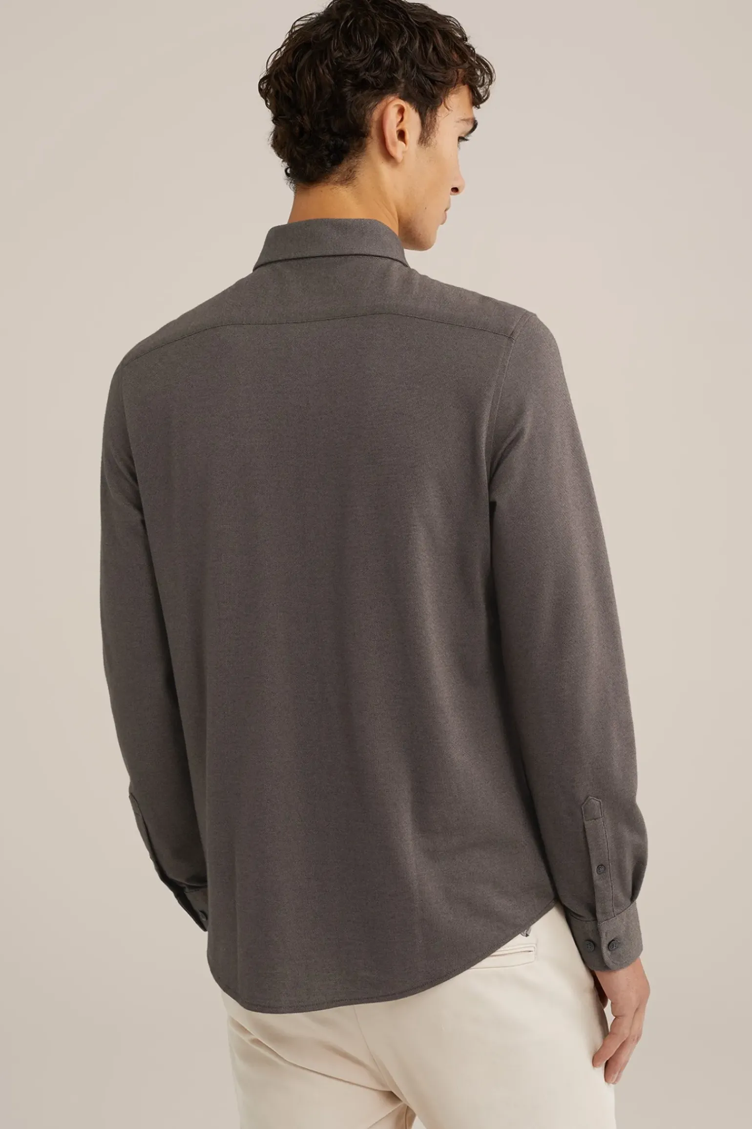 piquéjersey overhemd met stretch