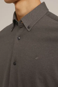 piquéjersey overhemd met stretch