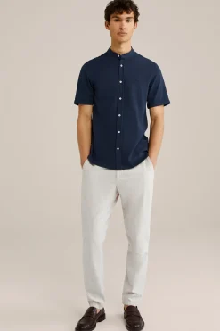 piqu&eacute; jersey overhemd met stretch