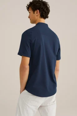 piqu&eacute; jersey overhemd met stretch