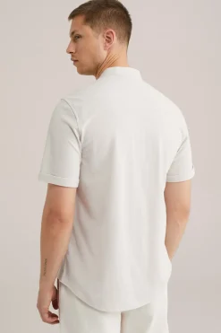 piqu&eacute; jersey overhemd met stretch