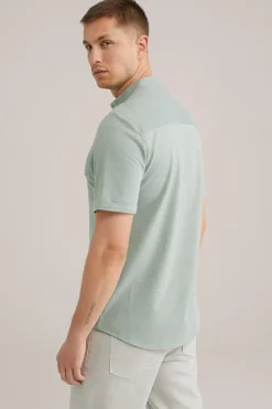 piqu&eacute; jersey overhemd met stretch