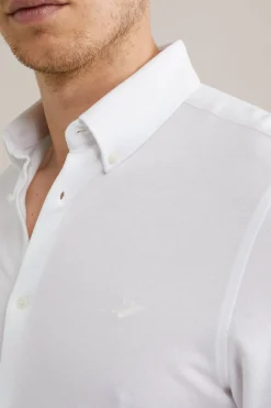 piqu&eacute;jersey overhemd met stretch