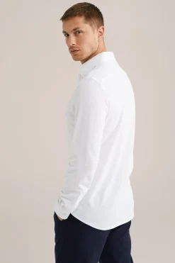 piqu&eacute;jersey overhemd met stretch