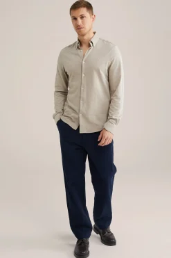 piqu&eacute;jersey overhemd met stretch